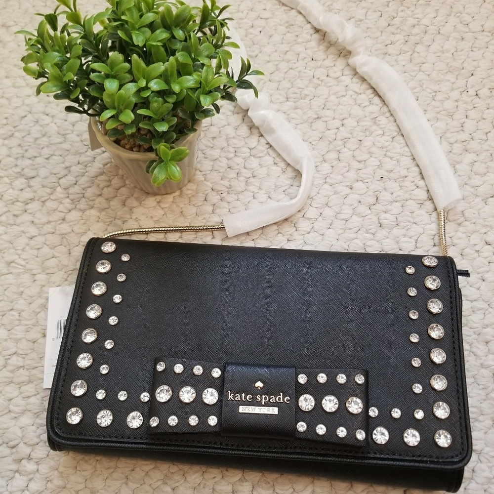 Kate Spade Eva Davies Mews Black Clutch Crossbody - Picture 3 of 8